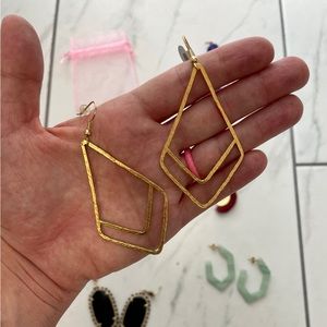 Gold open from earrings